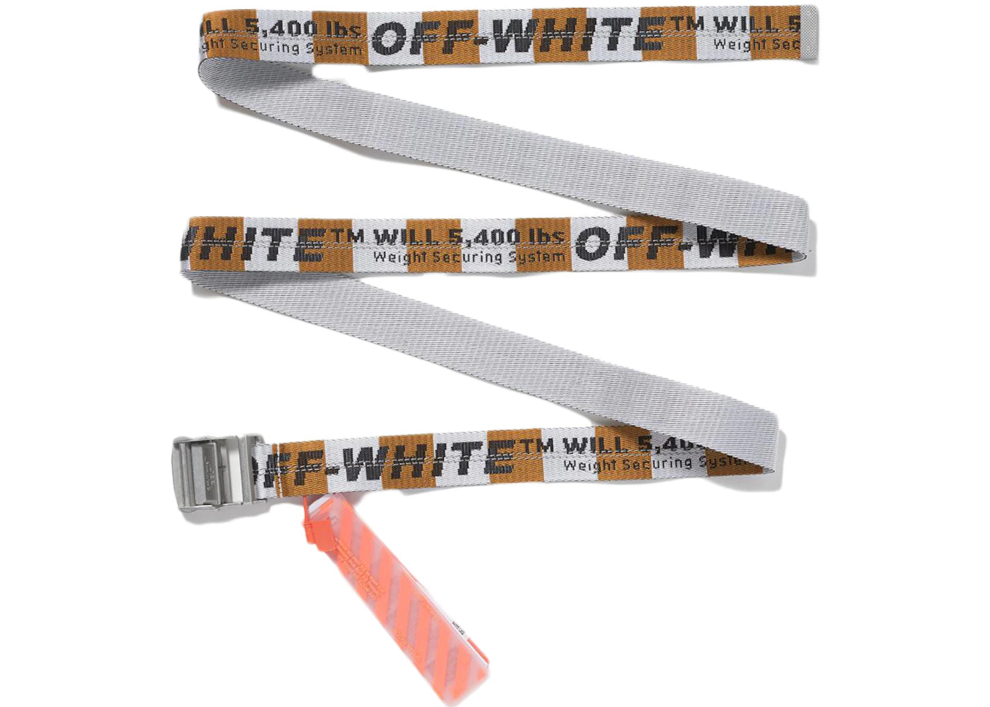 Virgil Abloh Off-White FOS Belt Orange/White
