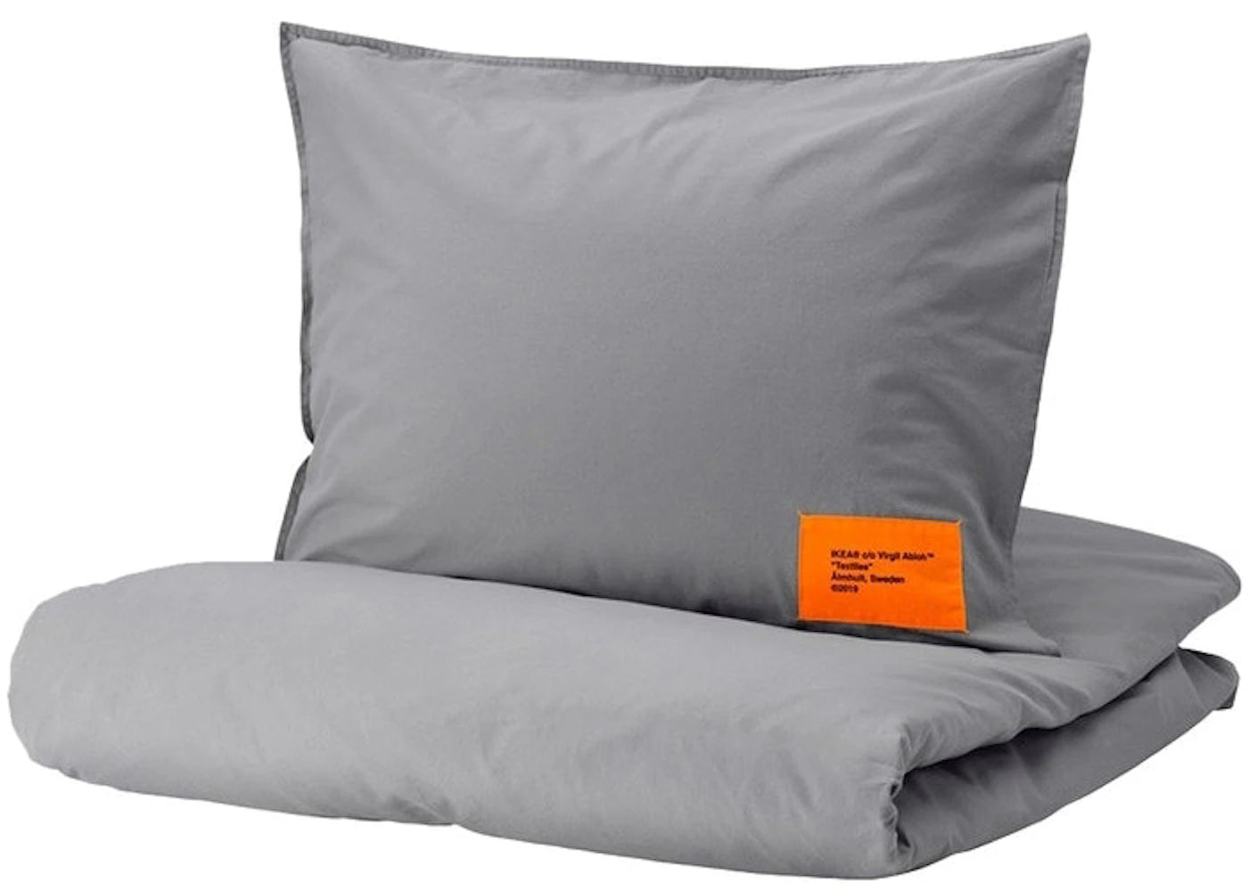 Virgil Abloh x IKEA MARKERAD Duvet Cover and 2 Pillowcases (150x200cm or 59x79in) Gray