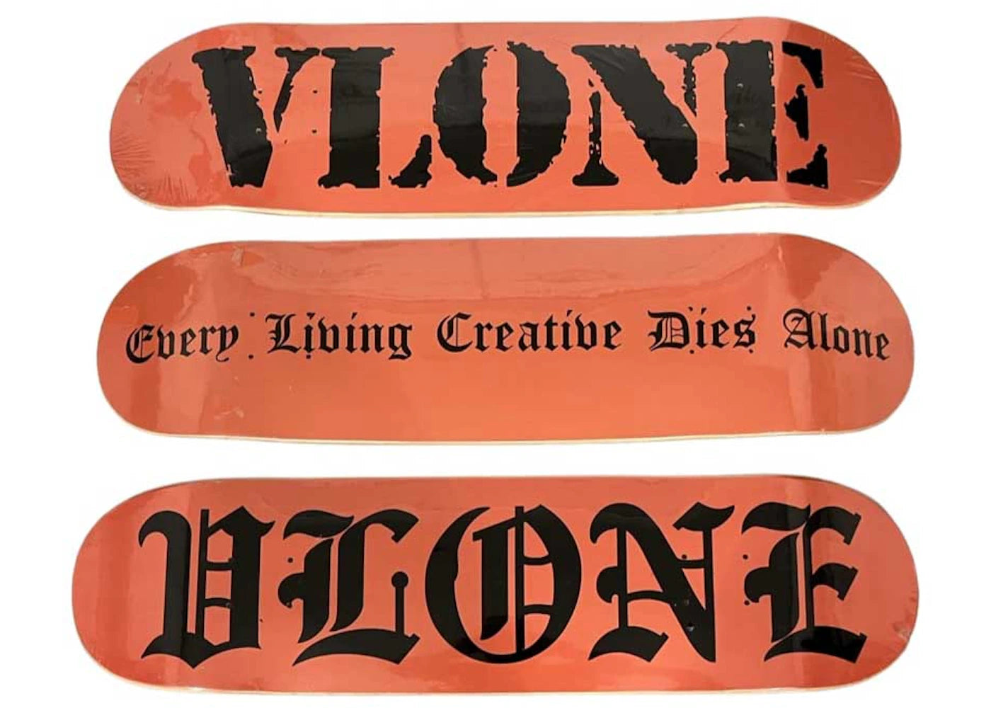 Vlone Every Living Creative Dies Alone Skateboard Deck Set