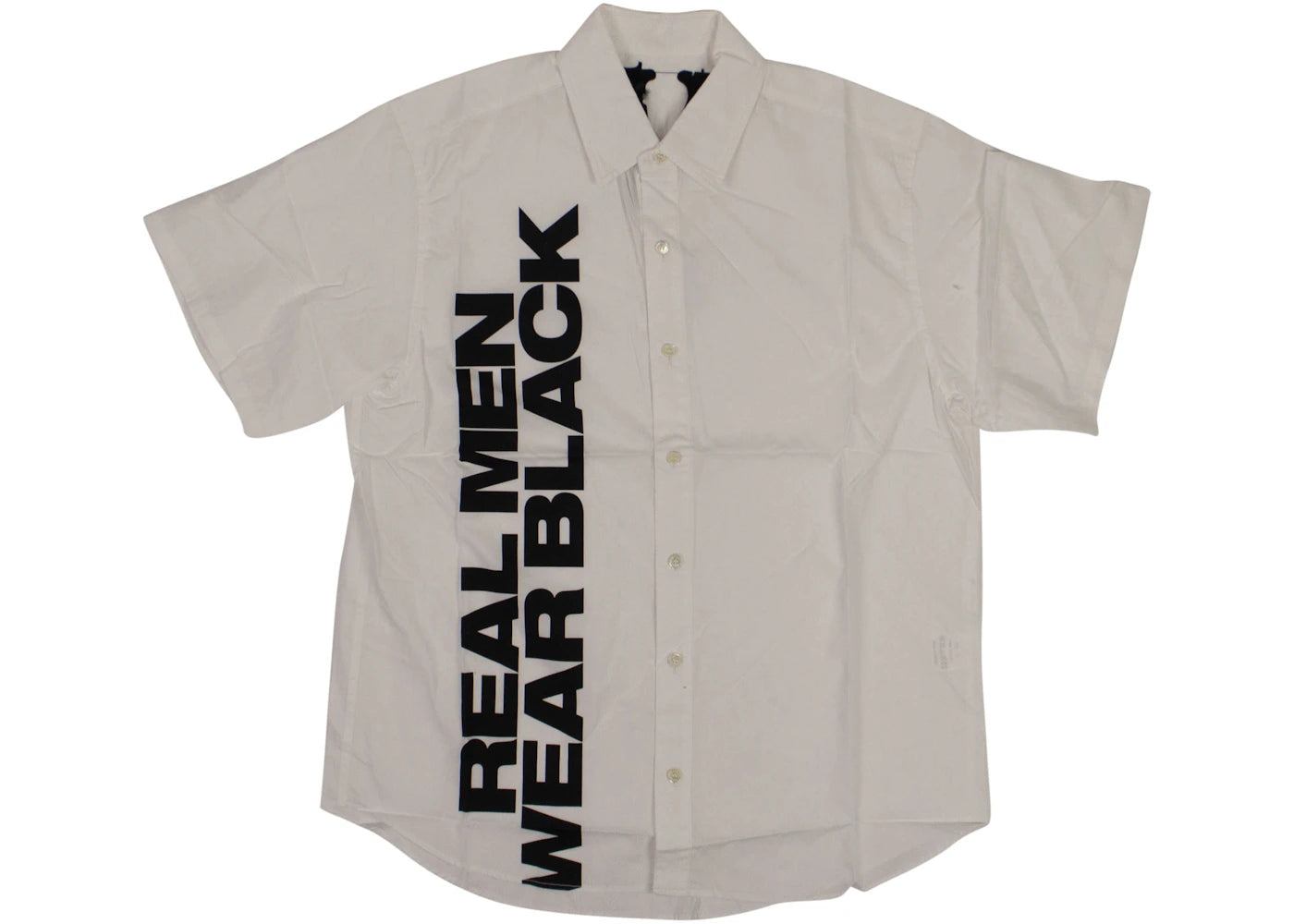 Vlone Real Mean Wear Black Short Sleeve Shirt White