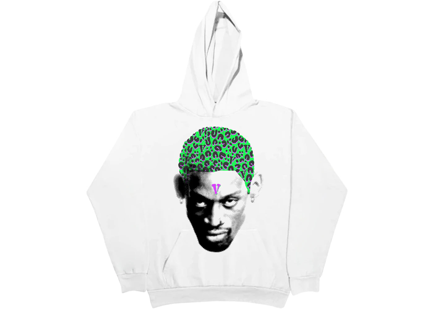 Vlone Rodman Cheetah Hoodie White