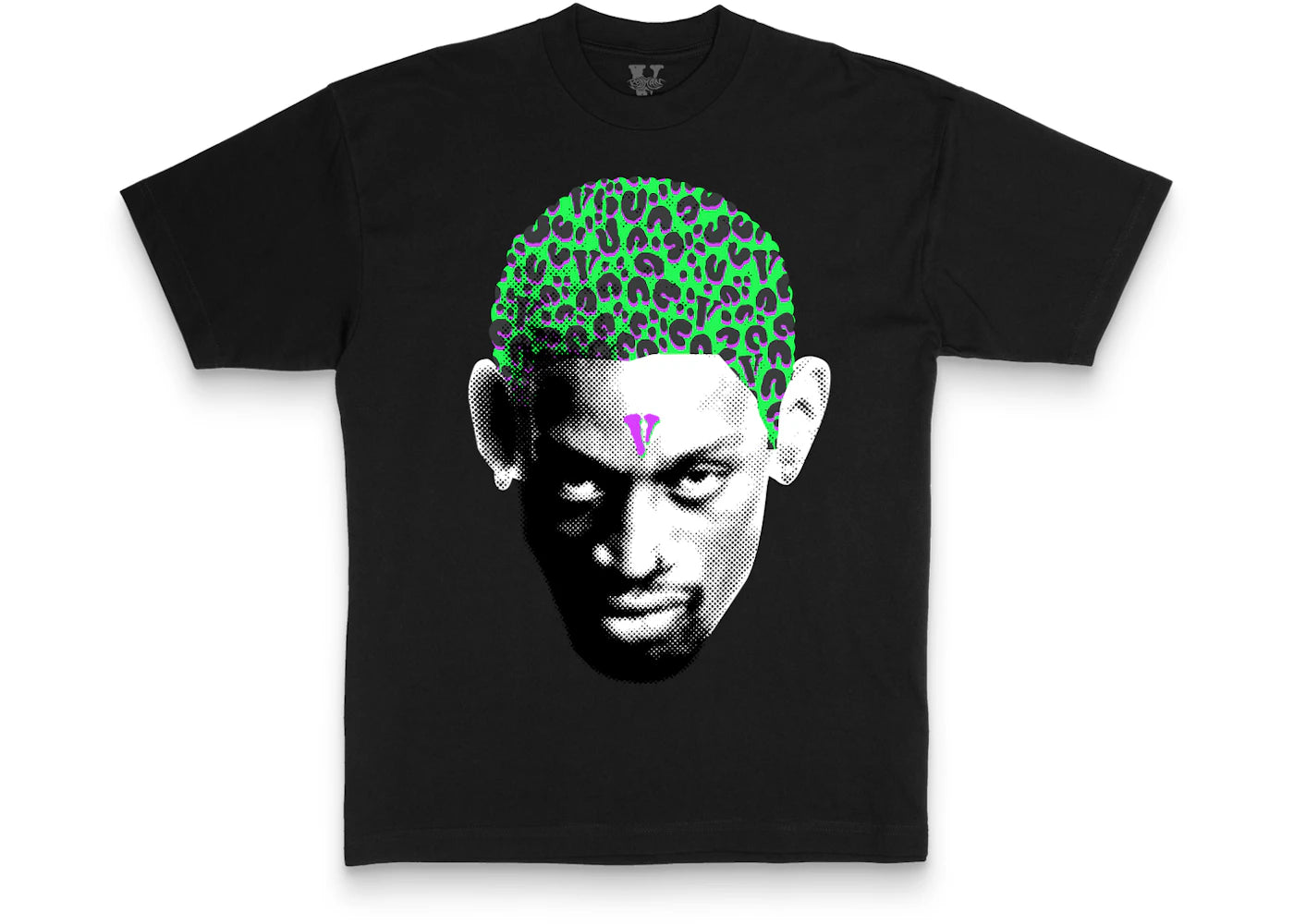 Vlone Rodman Cheetah T-shirt Black