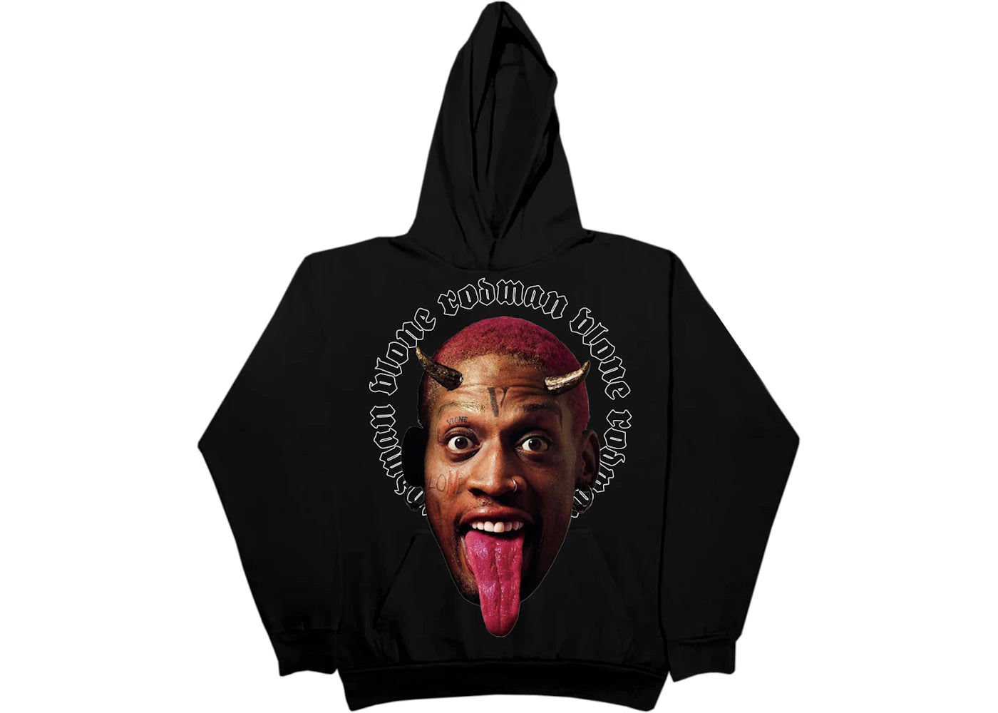 Vlone Rodman Devil Hoodie Black