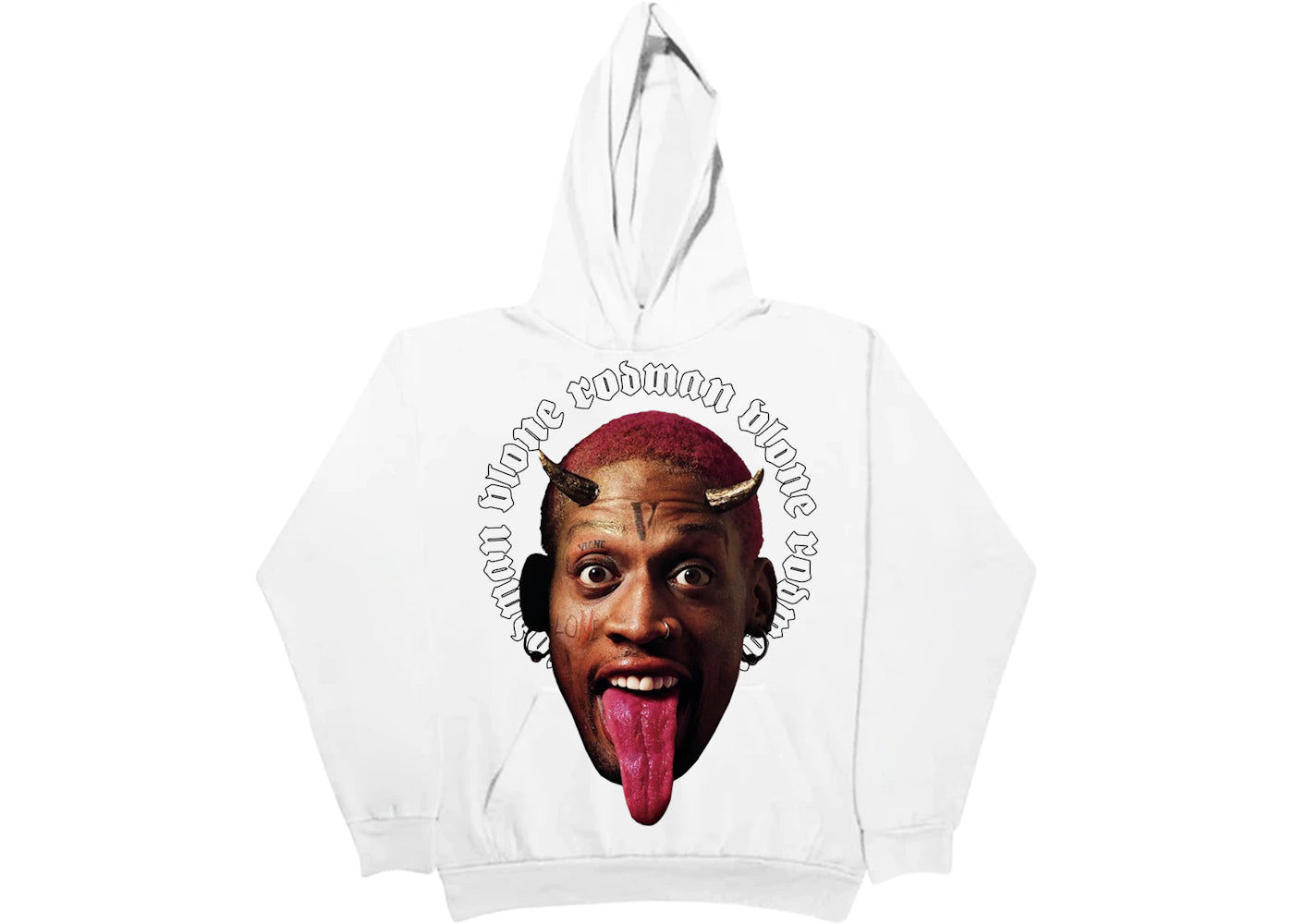 Vlone Rodman Devil Hoodie White