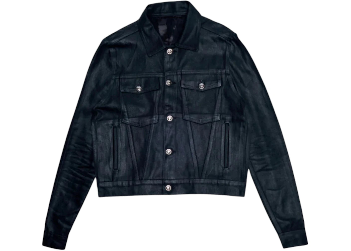 Vlone Tar Waxed Denim Jacket Jacket Black