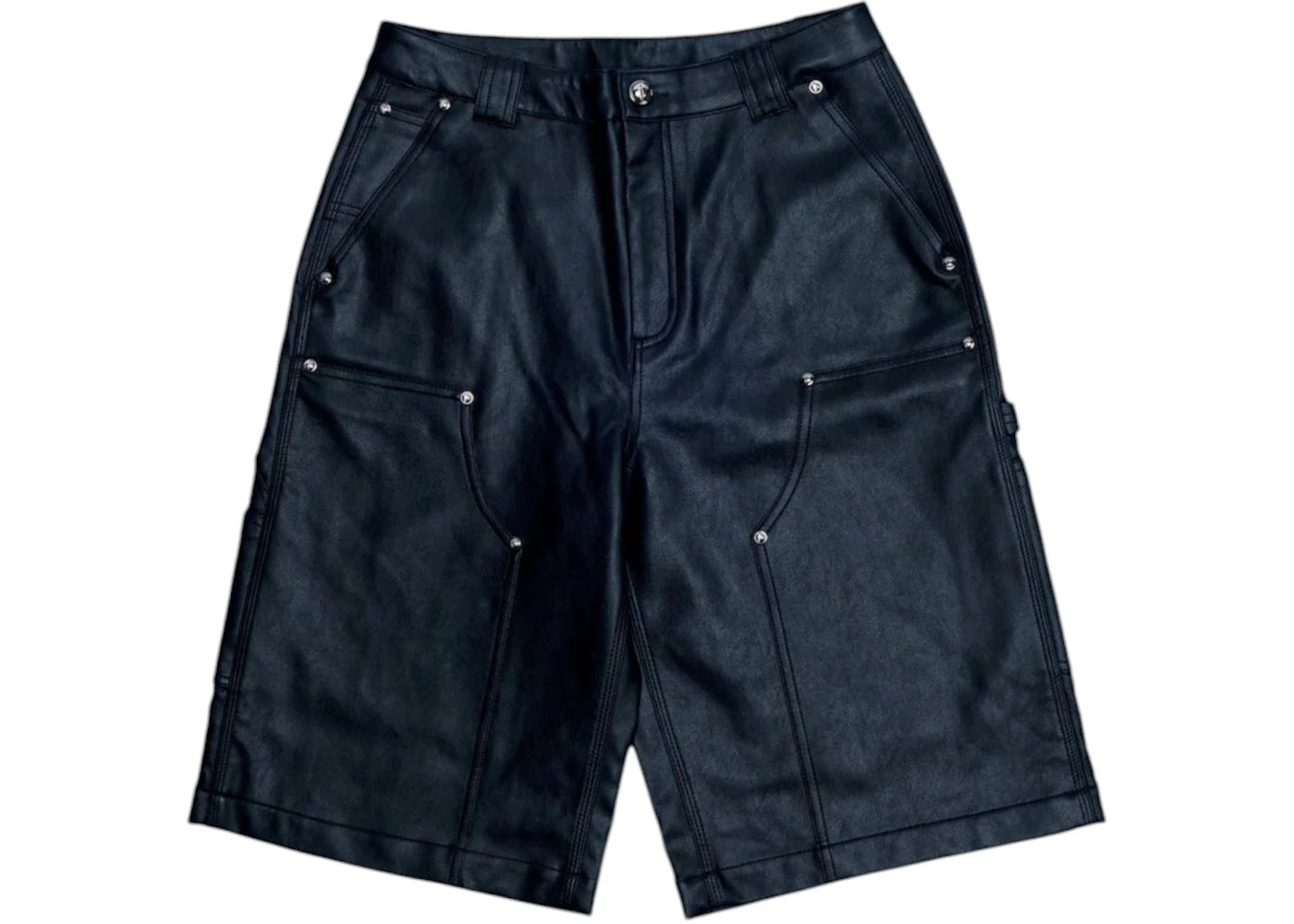 Vlone Tar Waxed Denim Shorts Shorts Black