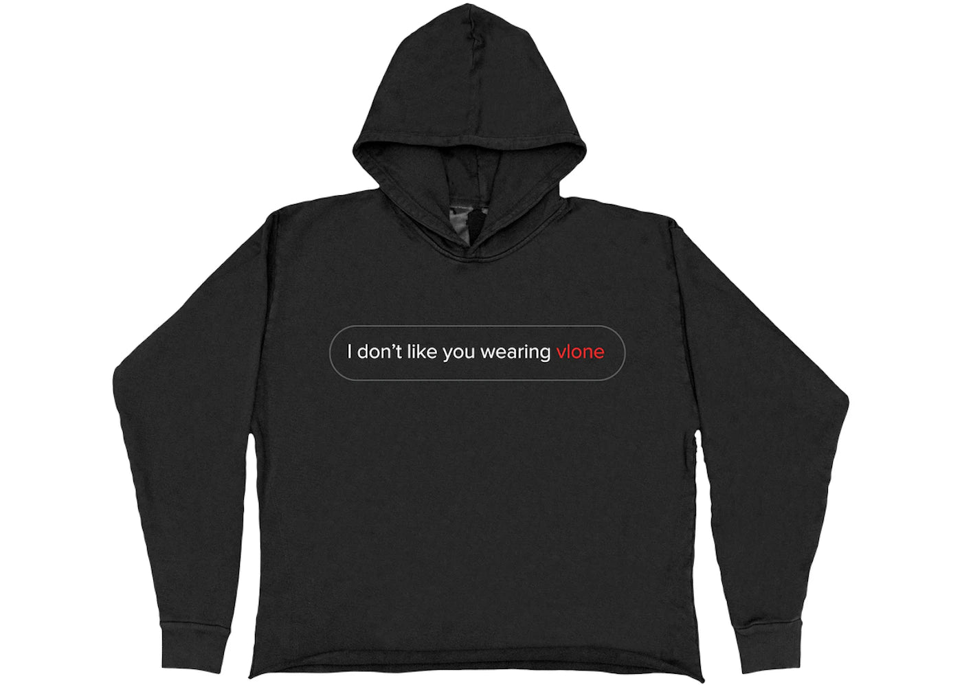 Vlone Text Message Hoodie Black