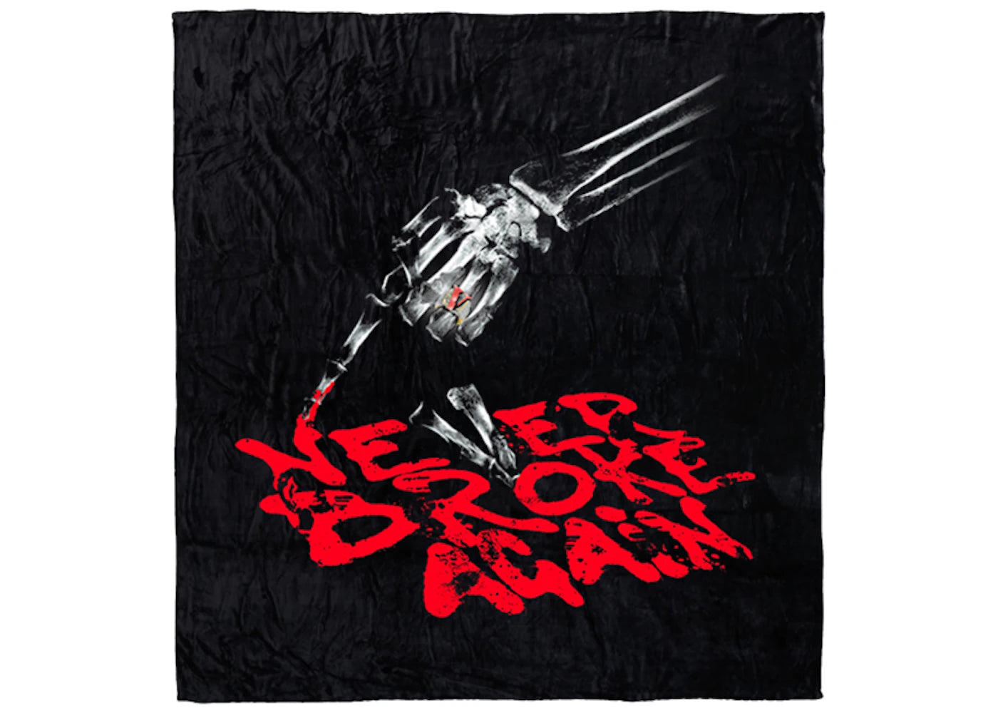 Vlone x Never Broke Again Bones Blanket Black/Red