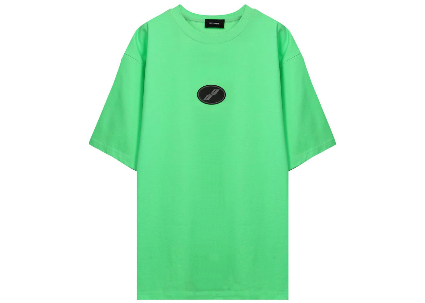 WE11DONE Logo Patch Oversized T-shirt Green