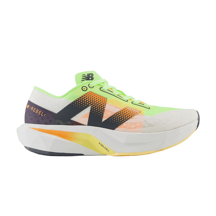 New Balance FuelCell Rebel v4 White Bleached Lime Glow (Women's)