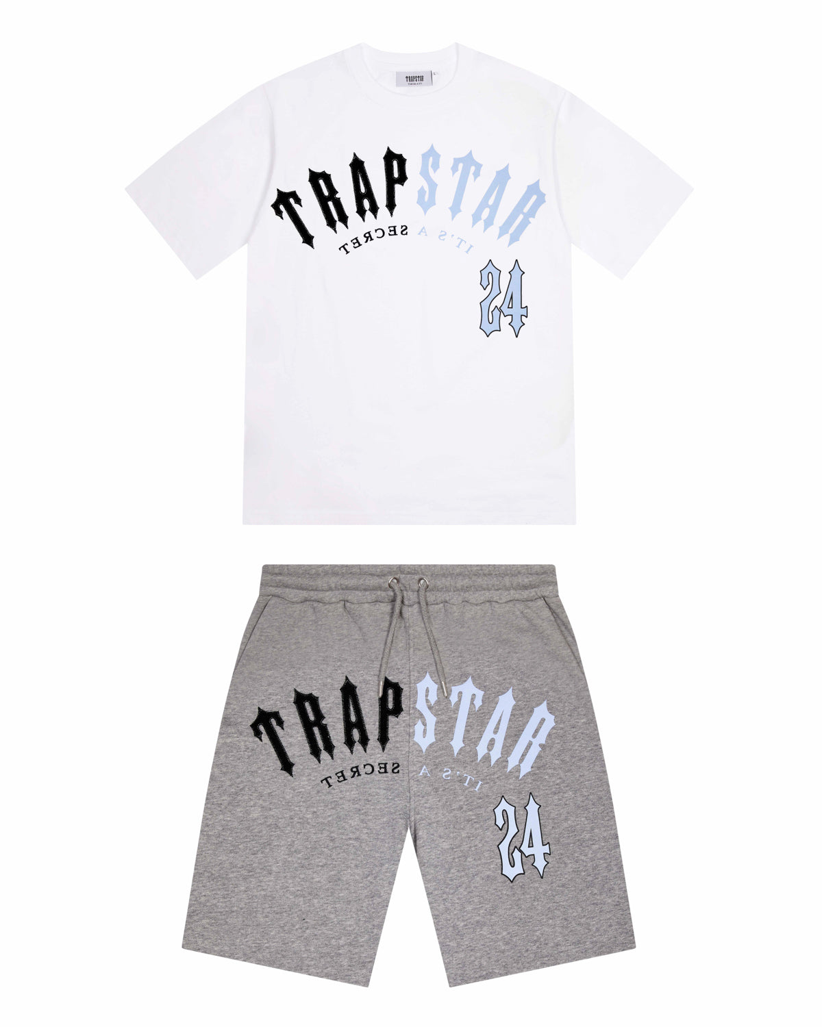 Trapstar Irongate Split Arch Short Set - White/Blue