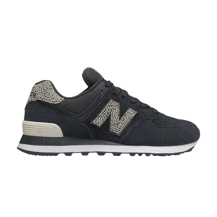 New Balance 574 Cheetah Print Black Angora (Women's)