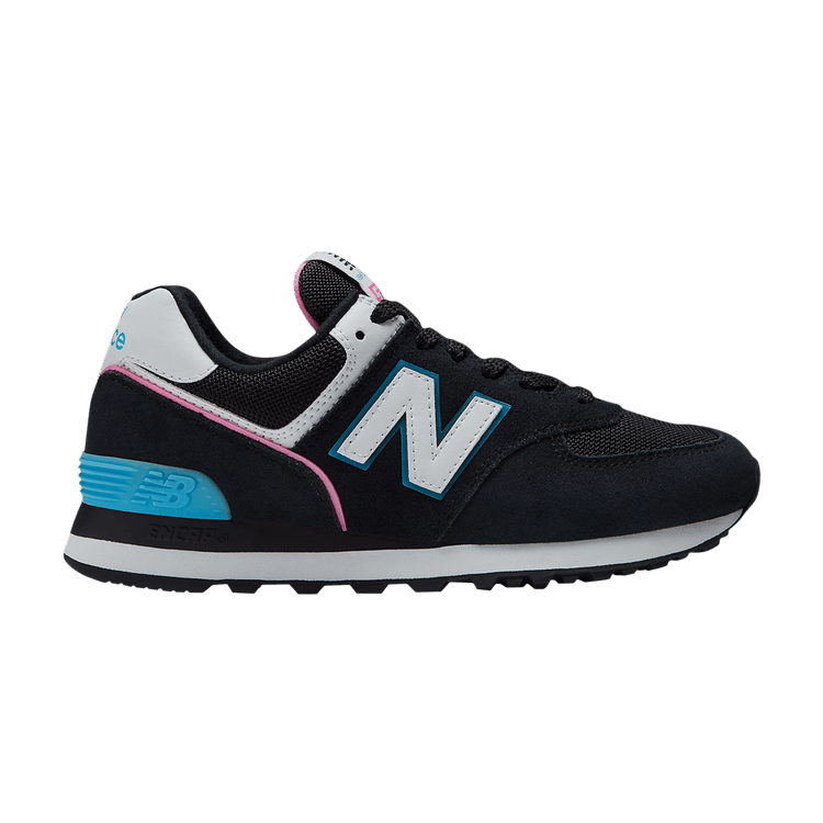 New Balance 574 Black Vibrant Sky Pink (Women's)