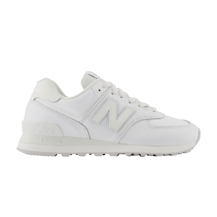 New Balance 574 Triple White Leather (Women's)