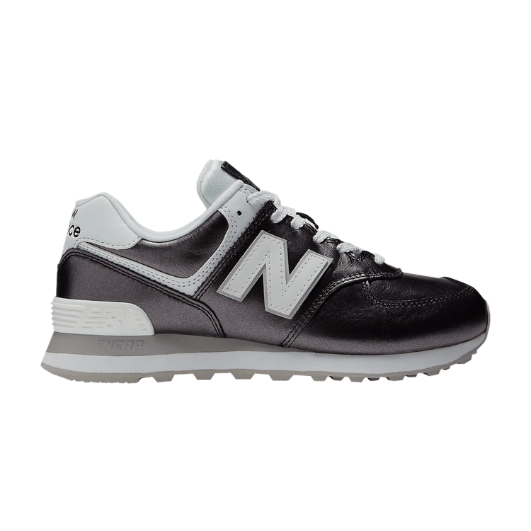 New Balance 574v2 Black Metallic White (Women's)