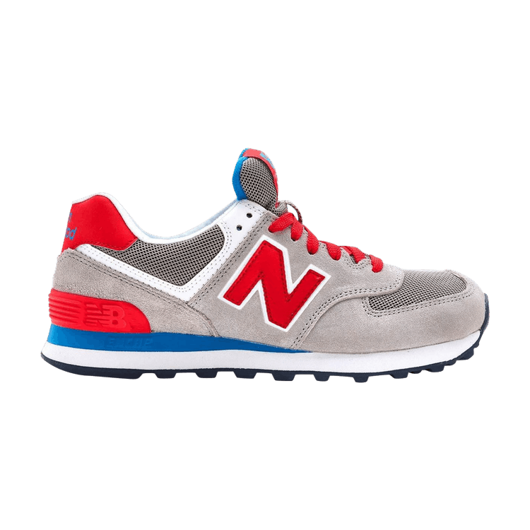 New Balance 574 Light Grey Red (Women's)