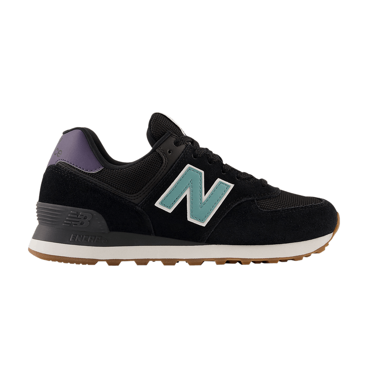 New Balance 574 Black Faded Teal Dark Mercury (Women's)