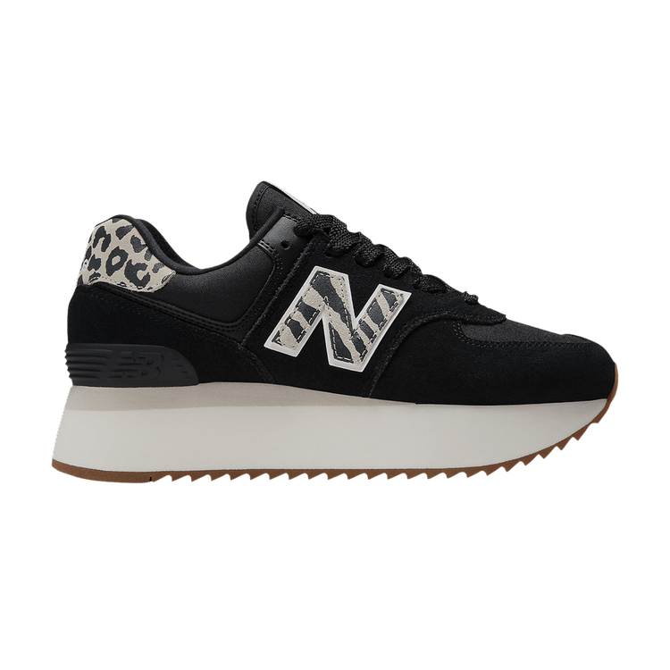 New Balance 574 Plus Black Animal Print (Women's)