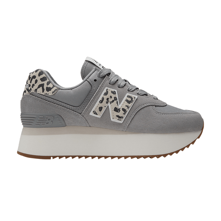 New Balance 574 Plus Shadow Grey Leopard Print (Women's)