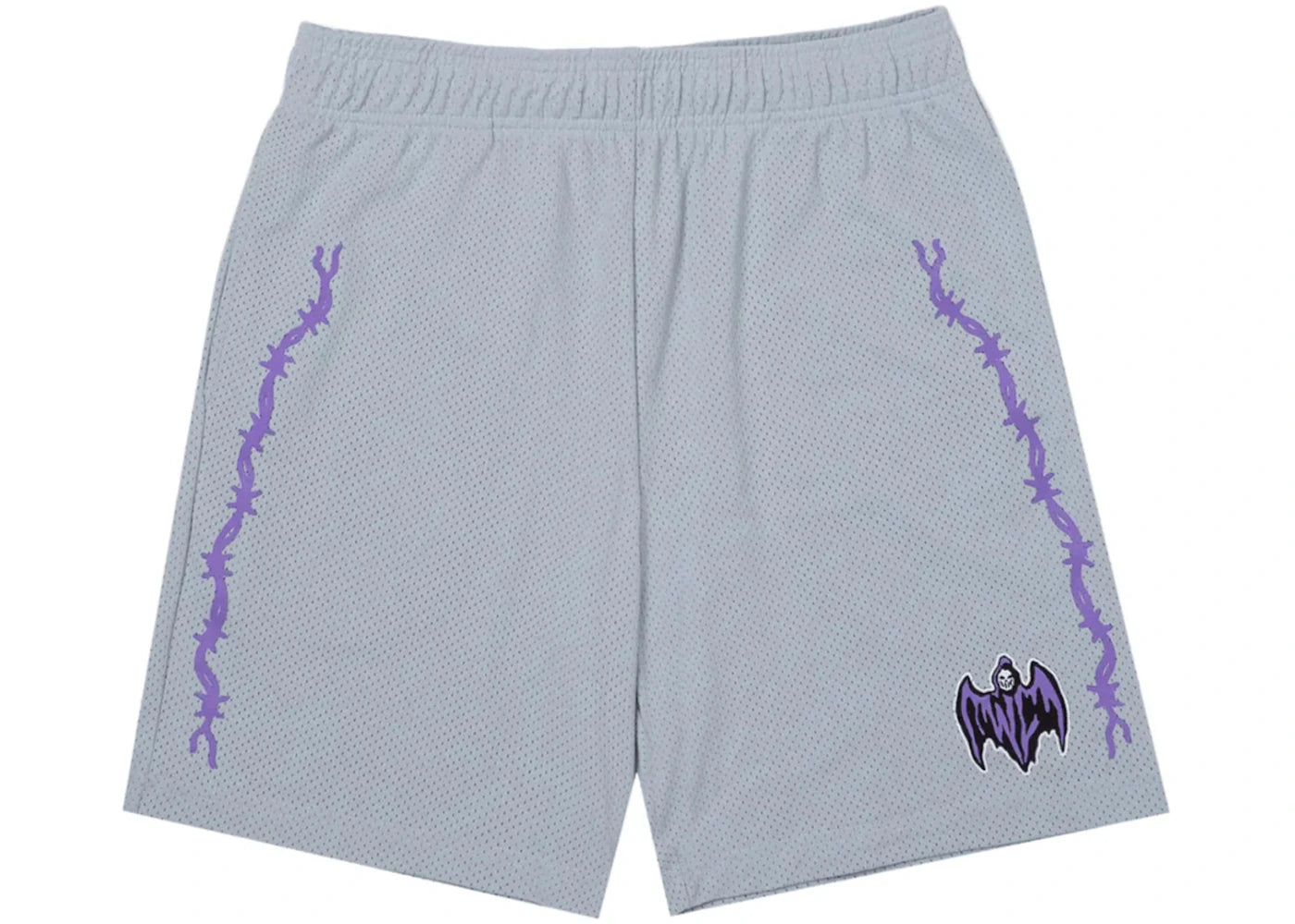 Warren Lotas Bat Reaper Mesh Shorts Grey