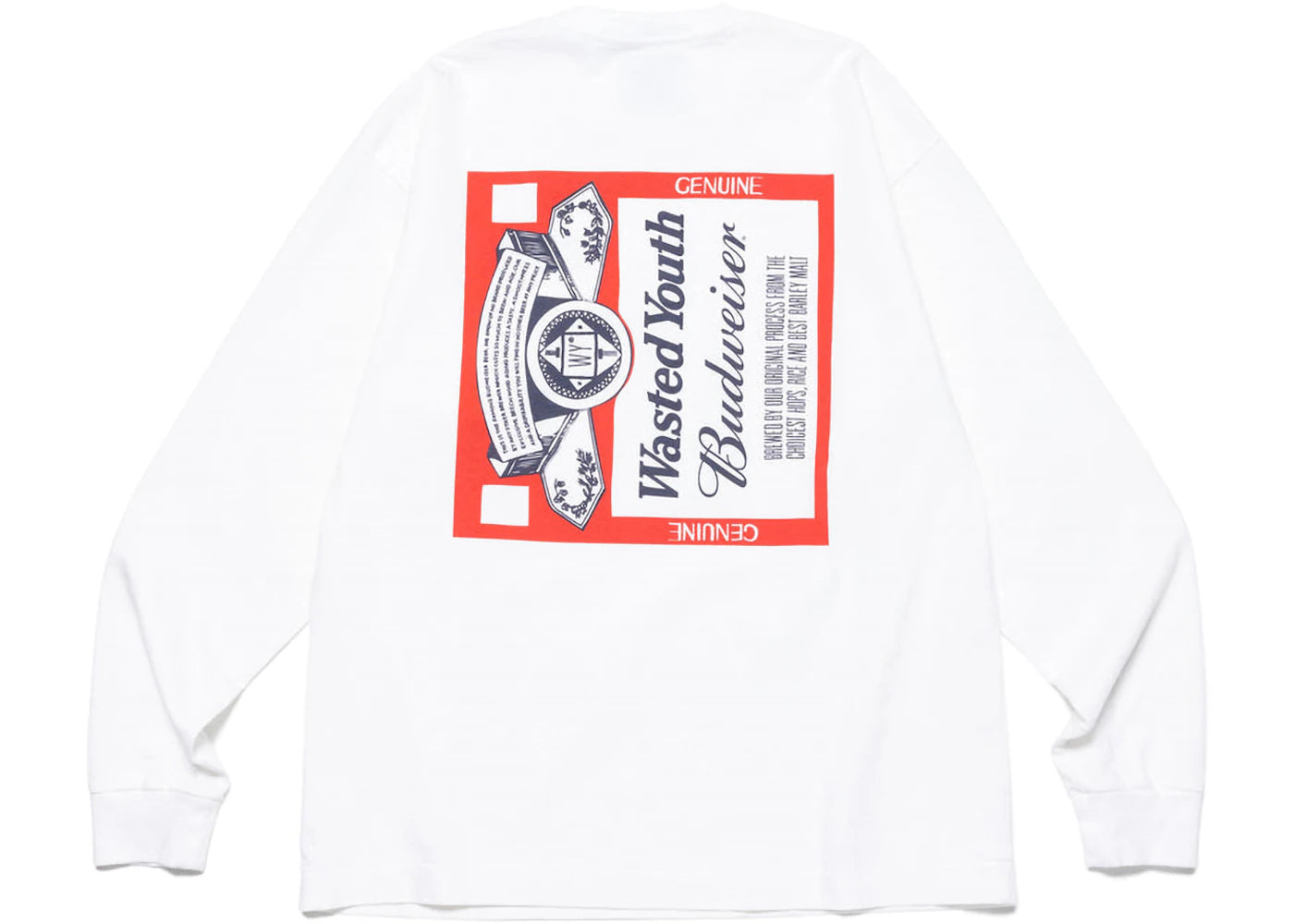 Wasted Youth Budweiser L/S Tee White