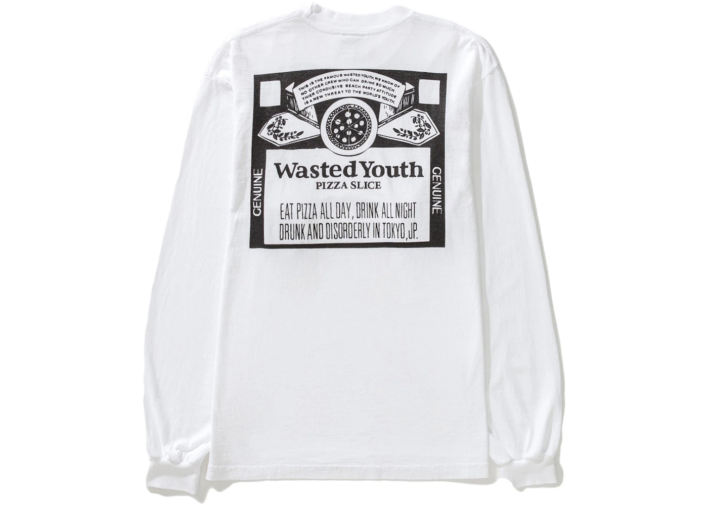 Wasted Youth x Pizza Slice L/S Box Set T-Shirt White Black