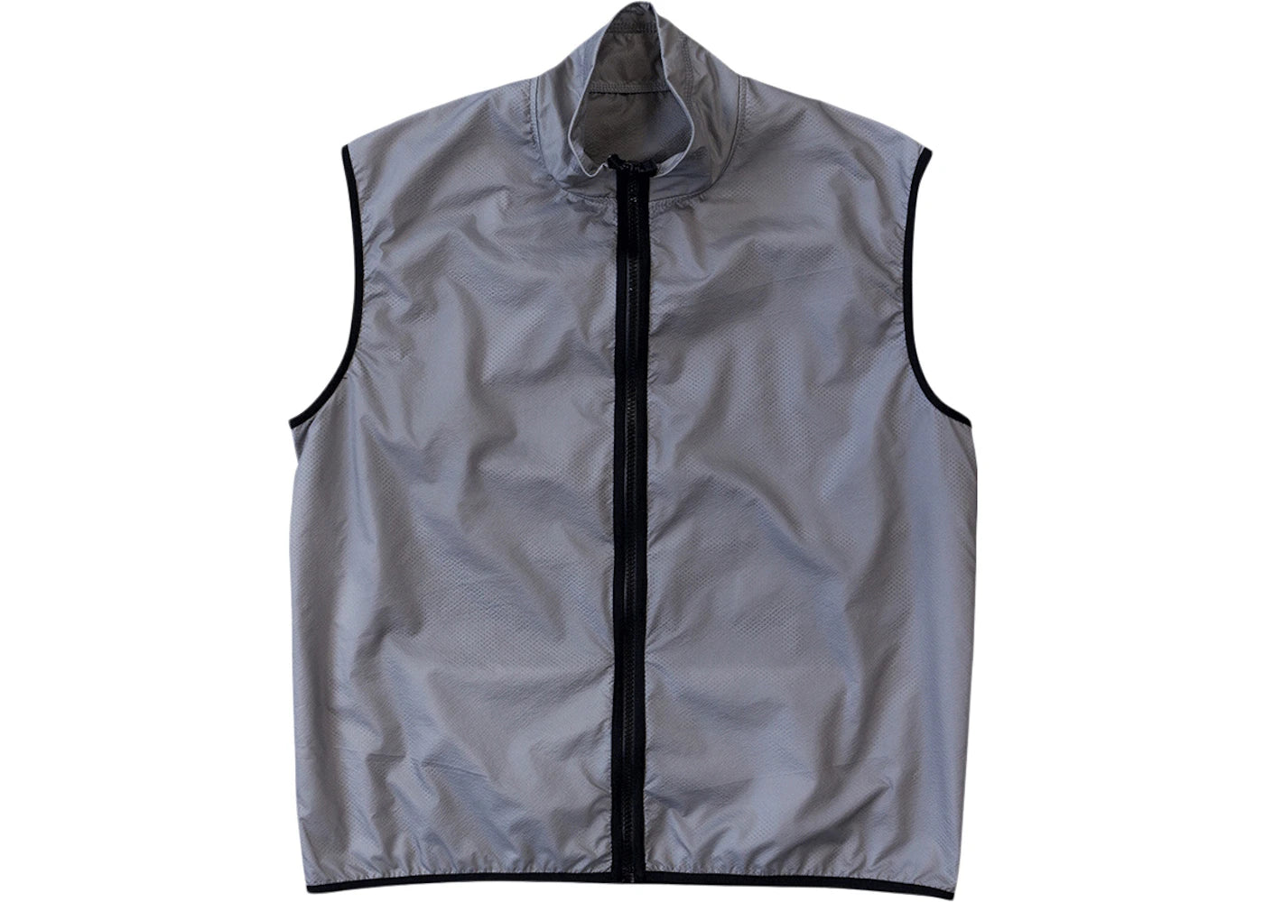 Whim Golf Packable Transparent Grid Nylon Full Zip Vest Fog
