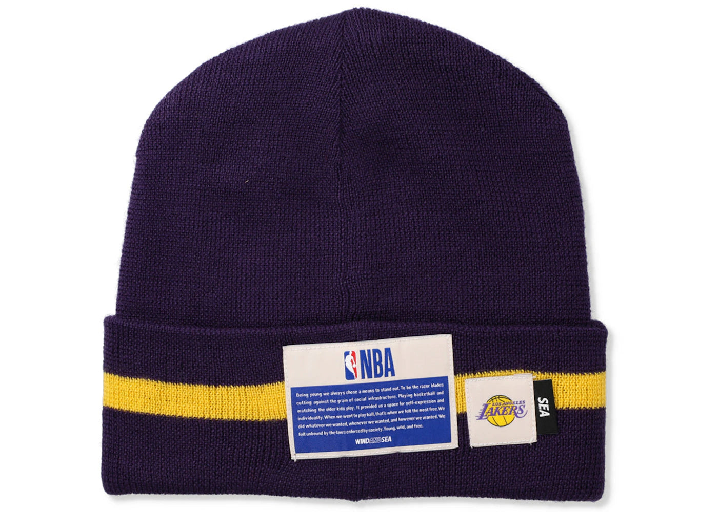Wind and Sea NBA Cotton Knit Beanie Losangeles Lakers