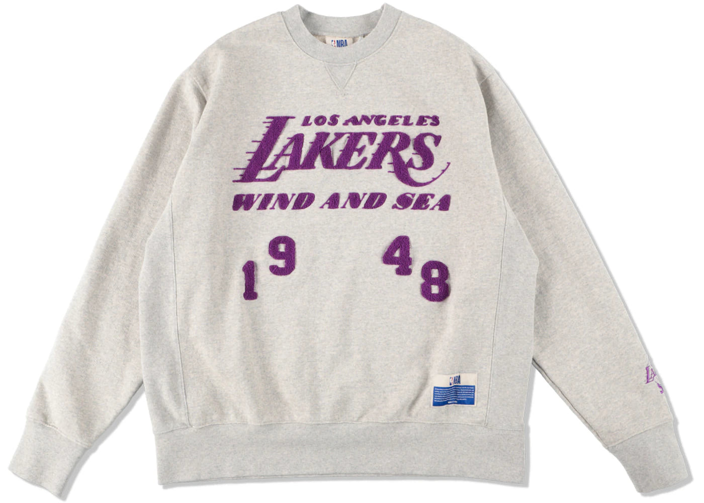 Wind and Sea NBA Crew Neck Sweatshirt Losangeles Lakers