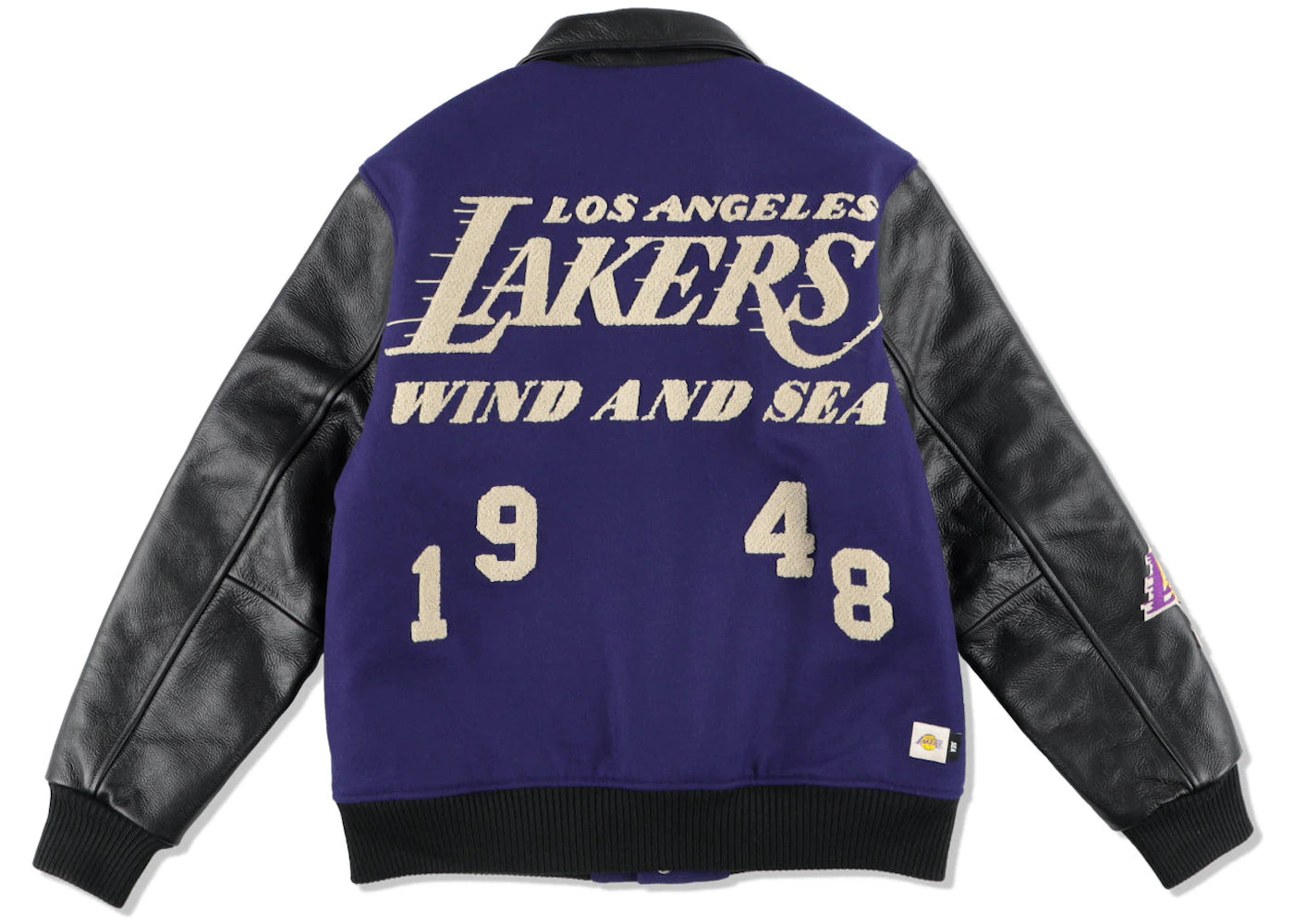 Wind and Sea NBA Leather Melton Jacket Jacket Losangeles Lakers