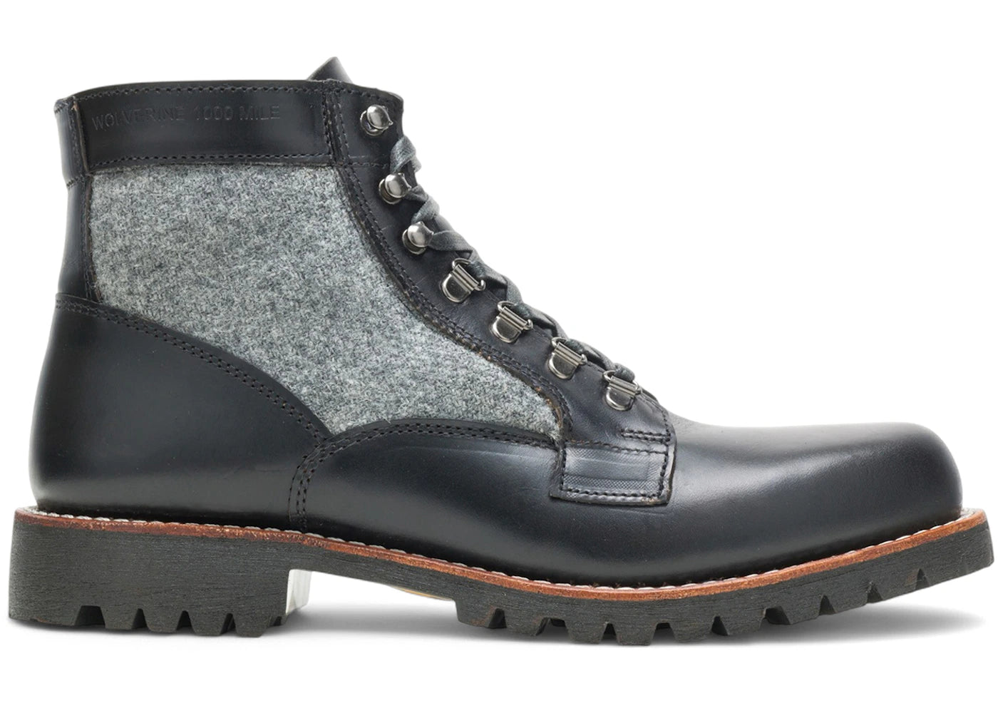 Wolverine 1000 Mile Wool Boots Black Grey