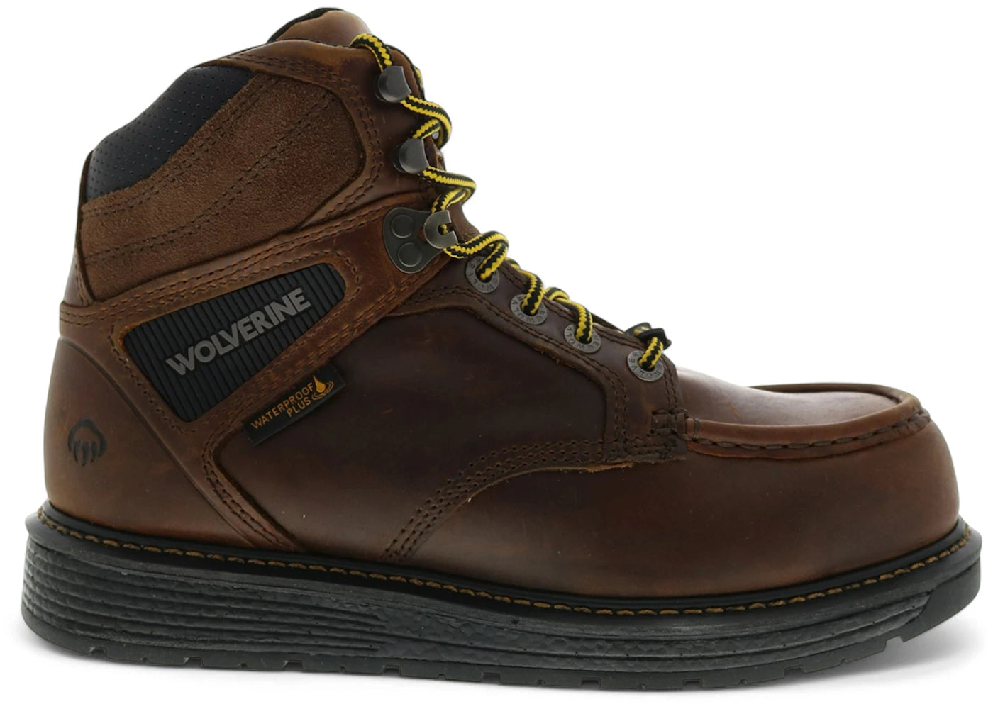 Wolverine Hellcat Wedge Moc Toe Ultraspring Waterproof CarbonMax 6" Boots Tobacco