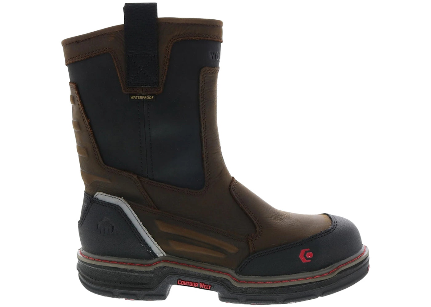 Wolverine Overman Waterproof CarbonMax Wellington 10" Boots Brown Black