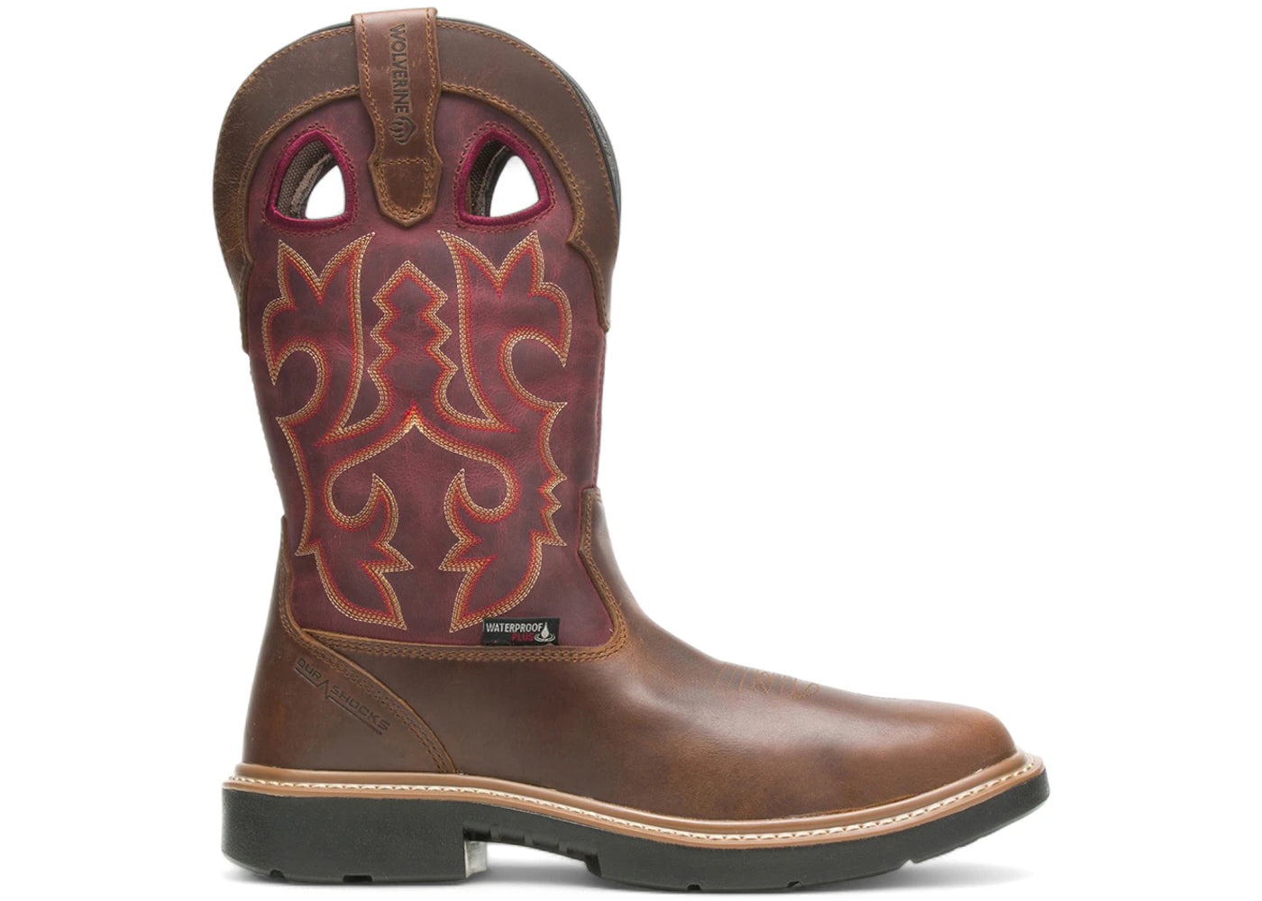 Wolverine Rancher DuraShocks Steel Toe Wellington 10" Boots Red