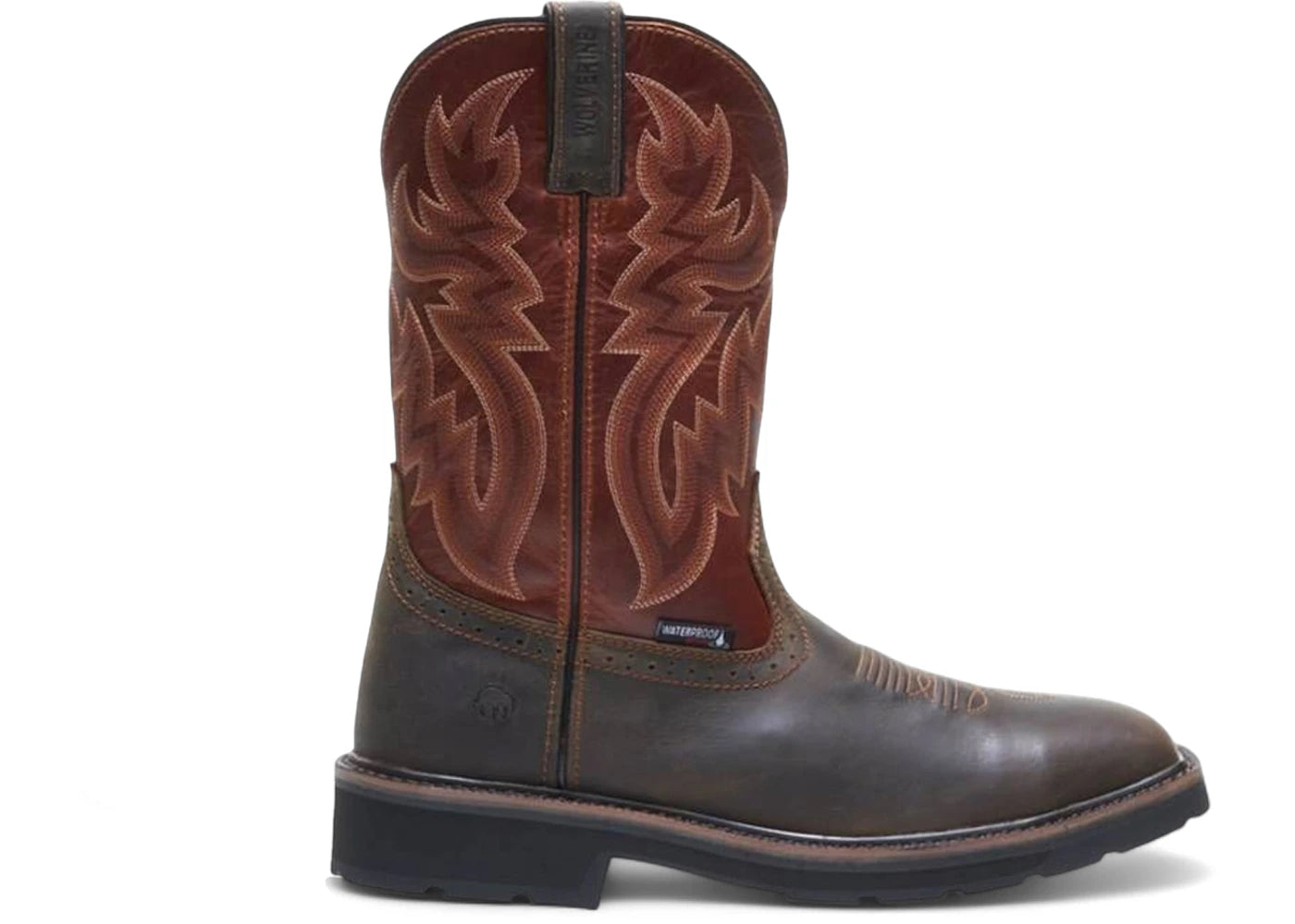 Wolverine Rancher Waterproof Steel Toe Wellington 10" Boots Rust Brown