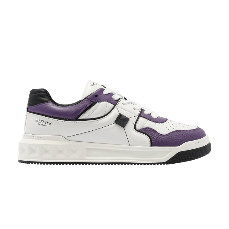 Valentino One Stud Low-Top White Purple Black