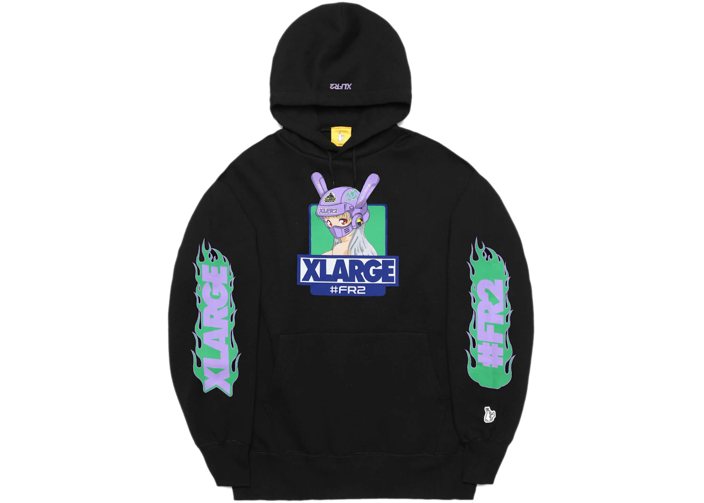 XLARGE x FR2 Biker Girl Hoodie Black
