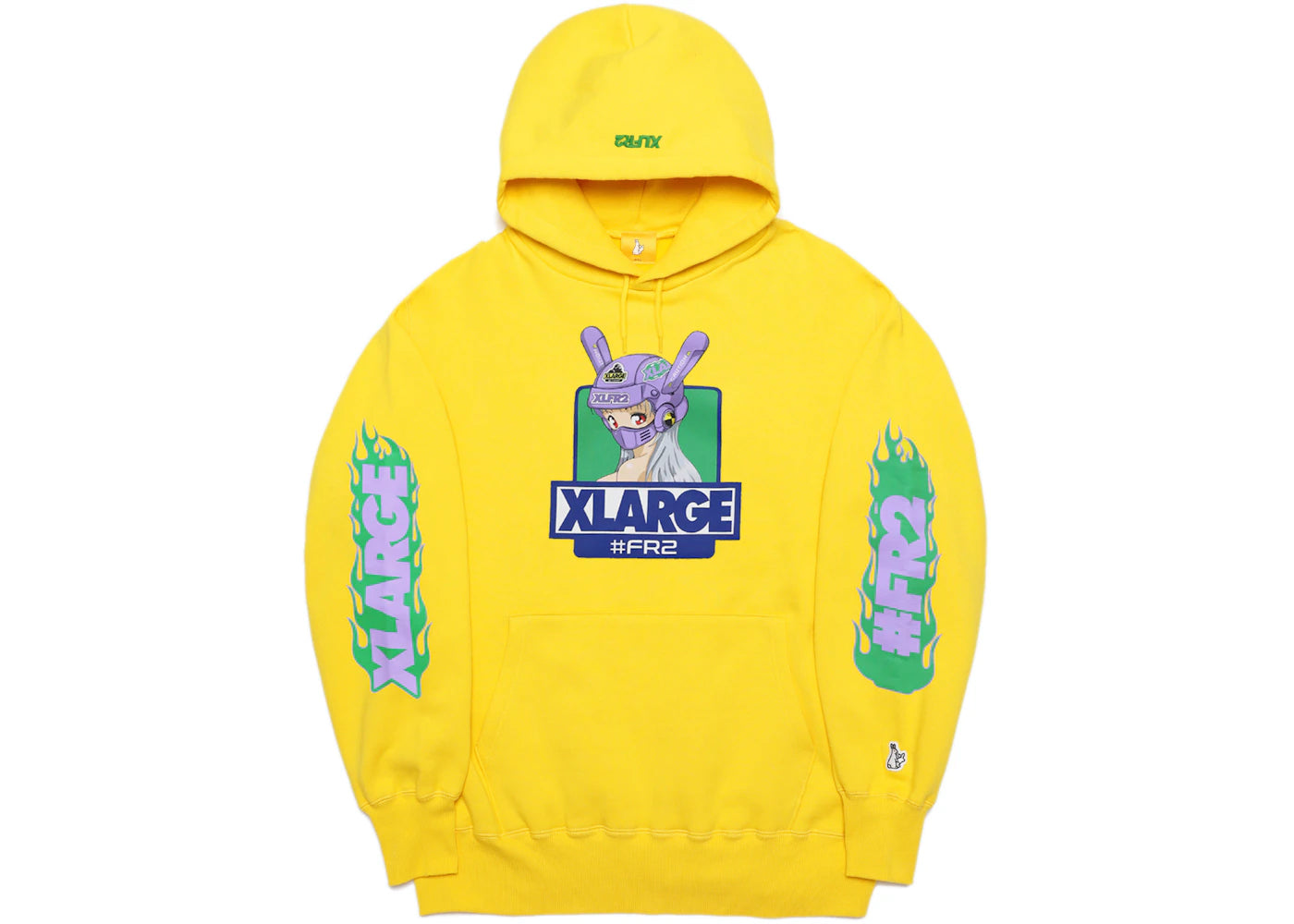 XLARGE x FR2 Biker Girl Hoodie Yellow