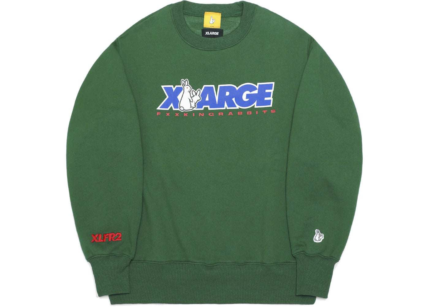 XLARGE x FR2 Logo Crewneck Sweatshirt Green