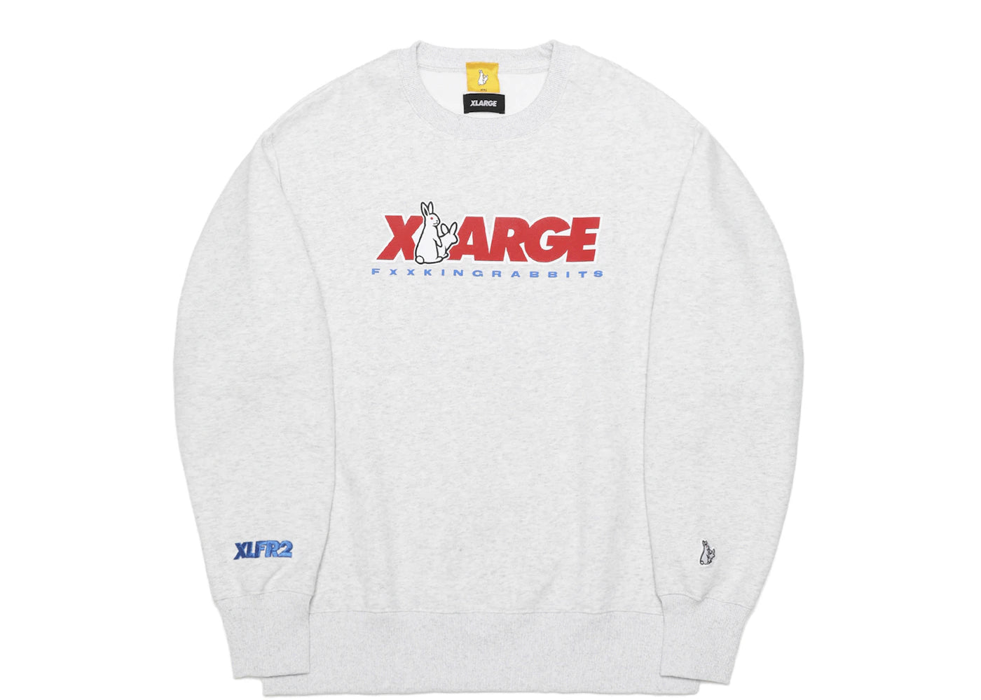 XLARGE x FR2 Logo Crewneck Sweatshirt White