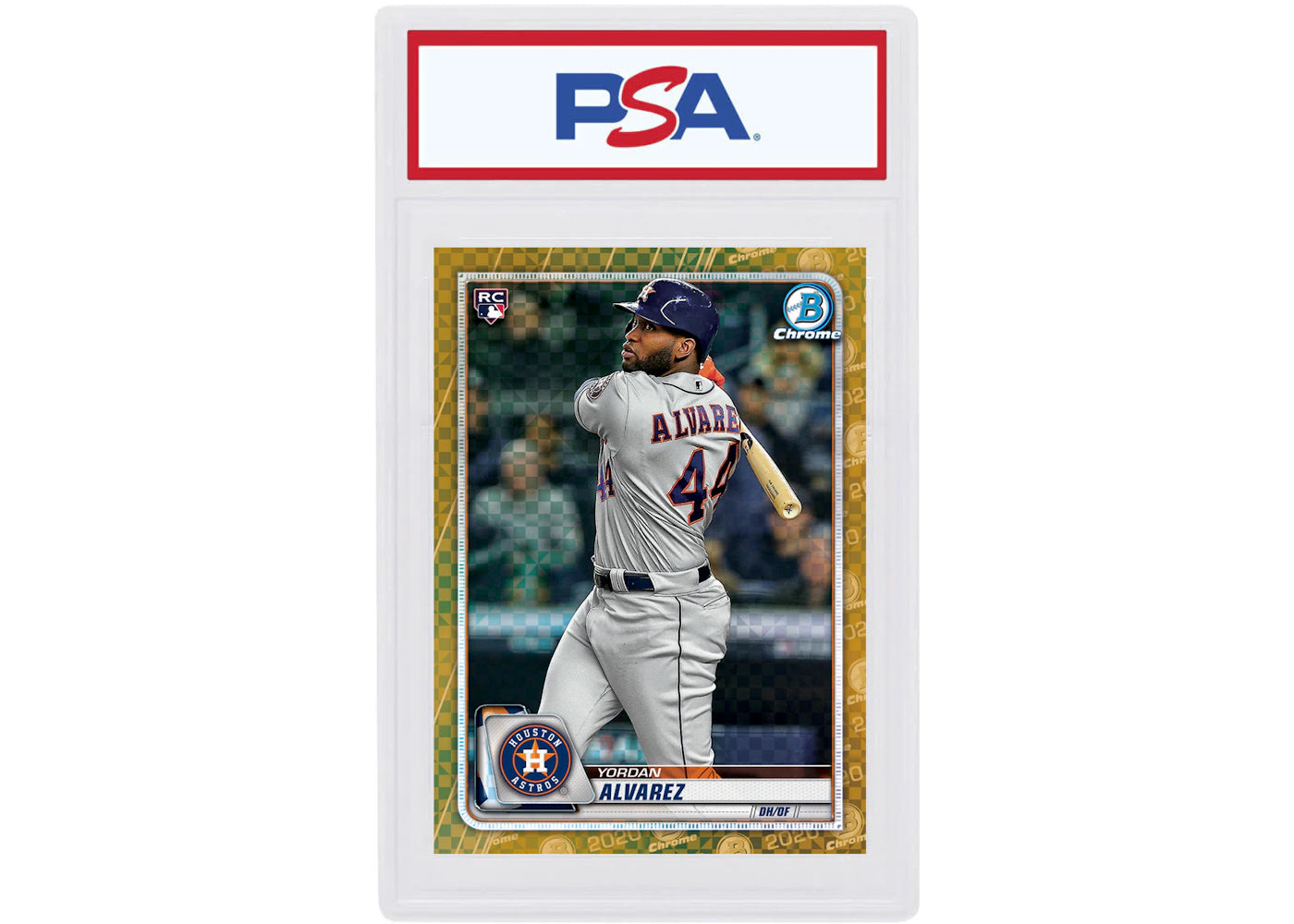 Yordan Alvarez 2020 Bowman Chrome X Rookie Gold X-Fractor /3 #25 (PSA or BGS Graded)