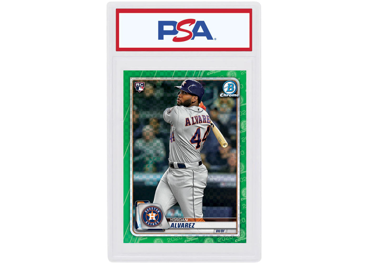 Yordan Alvarez 2020 Bowman Chrome X Rookie Green X-Fractor /31 #25 (PSA or BGS Graded)