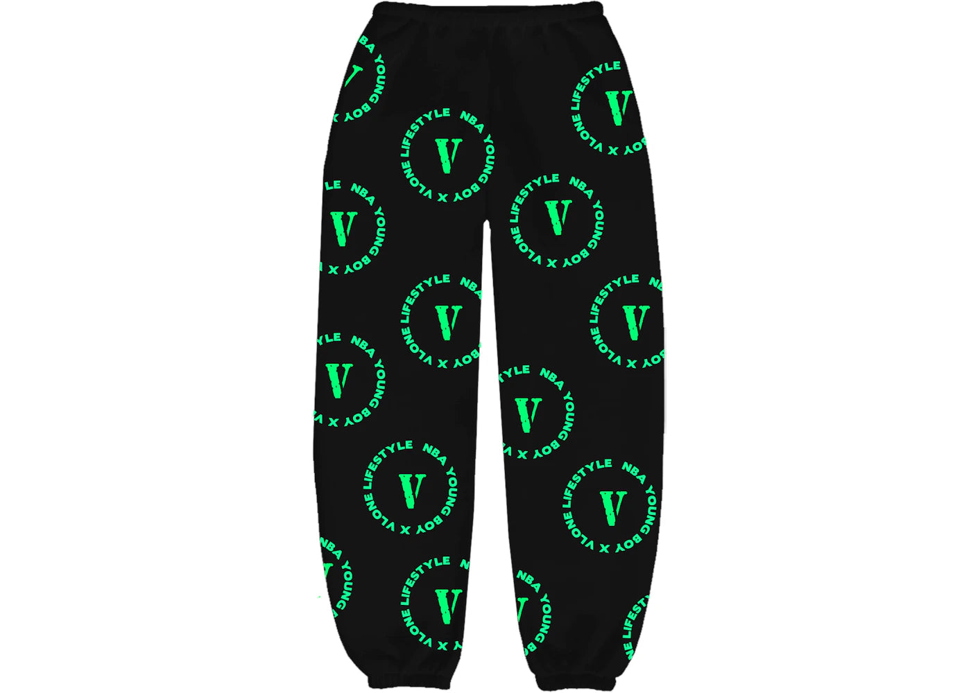 YoungBoy NBA x Vlone Cross Roads Sweatpants Black/Green