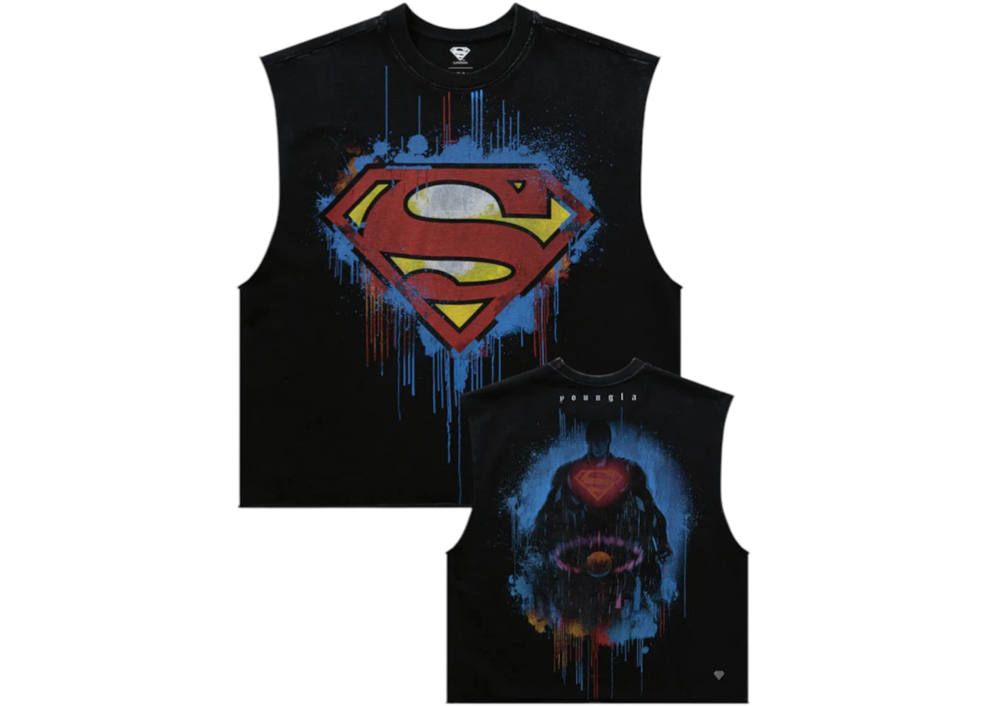 YoungLA x Superman Cut Off Tank The Painting