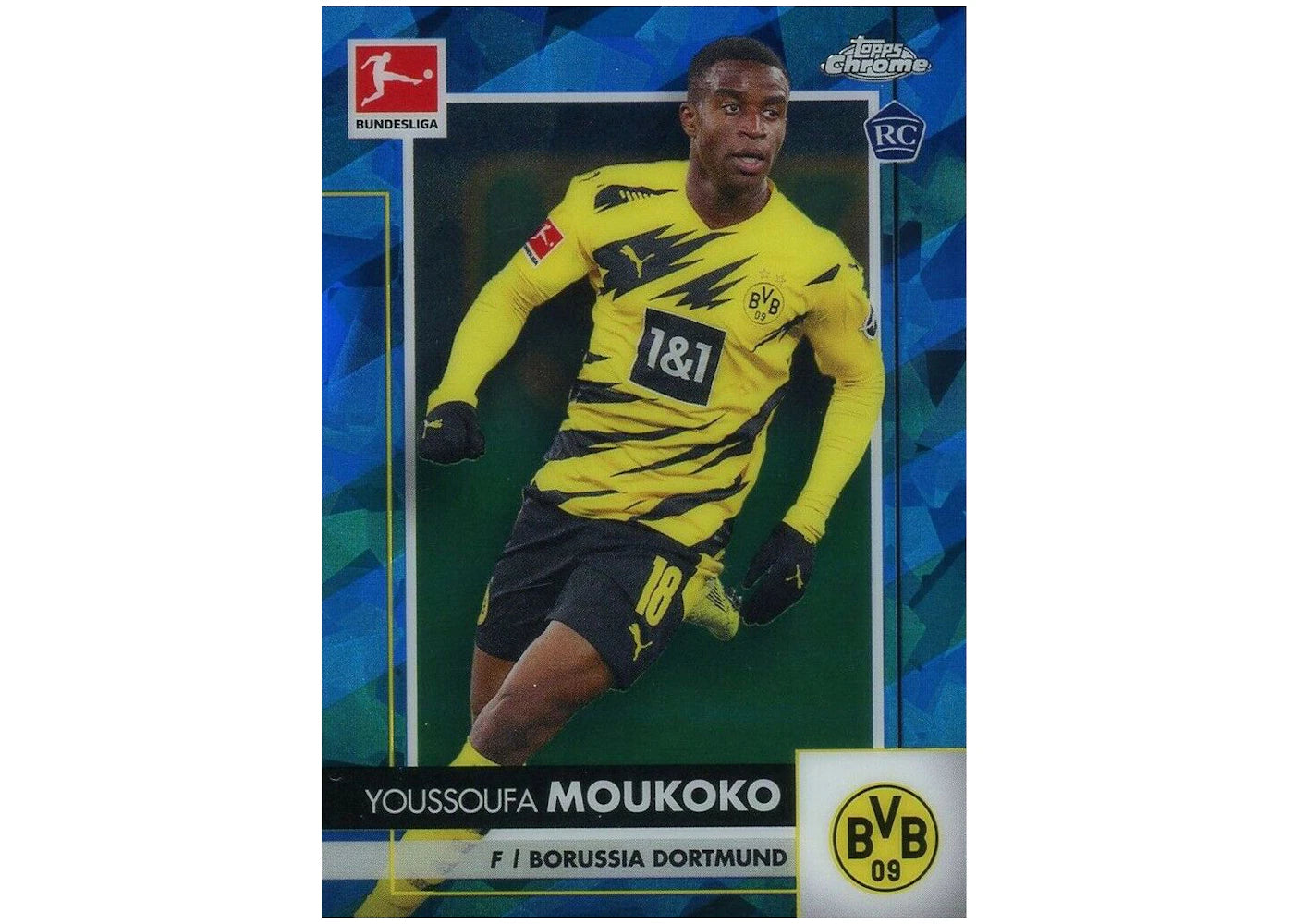 Youssoufa Moukoko 2020 Topps Chrome Bundesliga Sapphire Rookie #29 (Ungraded)