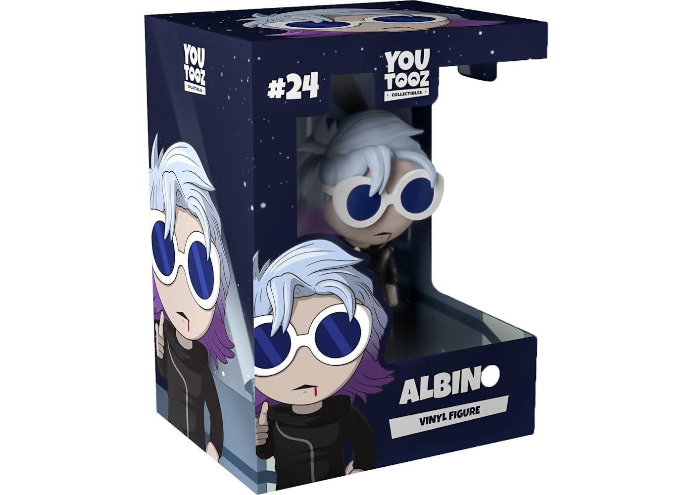 Youtooz Albino Vinyl Figure SPACE PURPLE/CLOUT WHITE