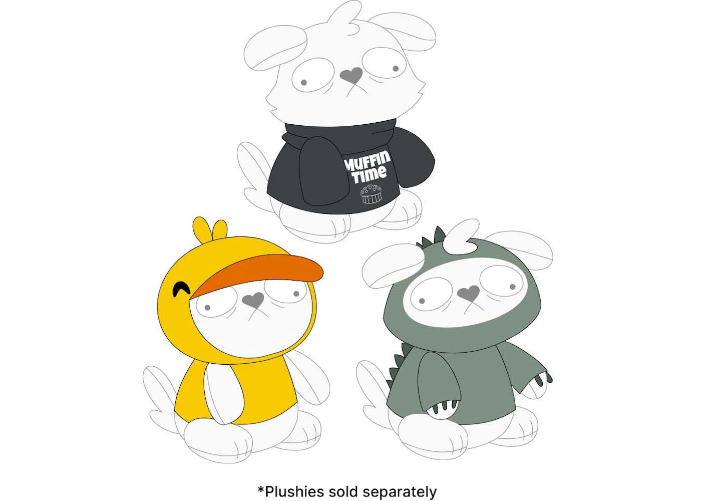 Youtooz Rat Outfit 3-Pack Plush