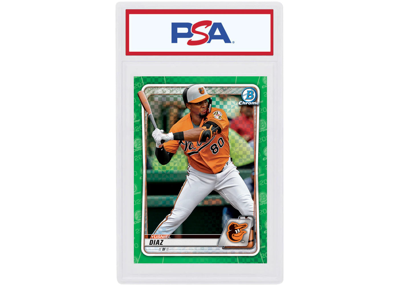 Yusniel Diaz 2020 Bowman Chrome X Green X-Fractor /31 #BCP-170 (PSA or BGS Graded)