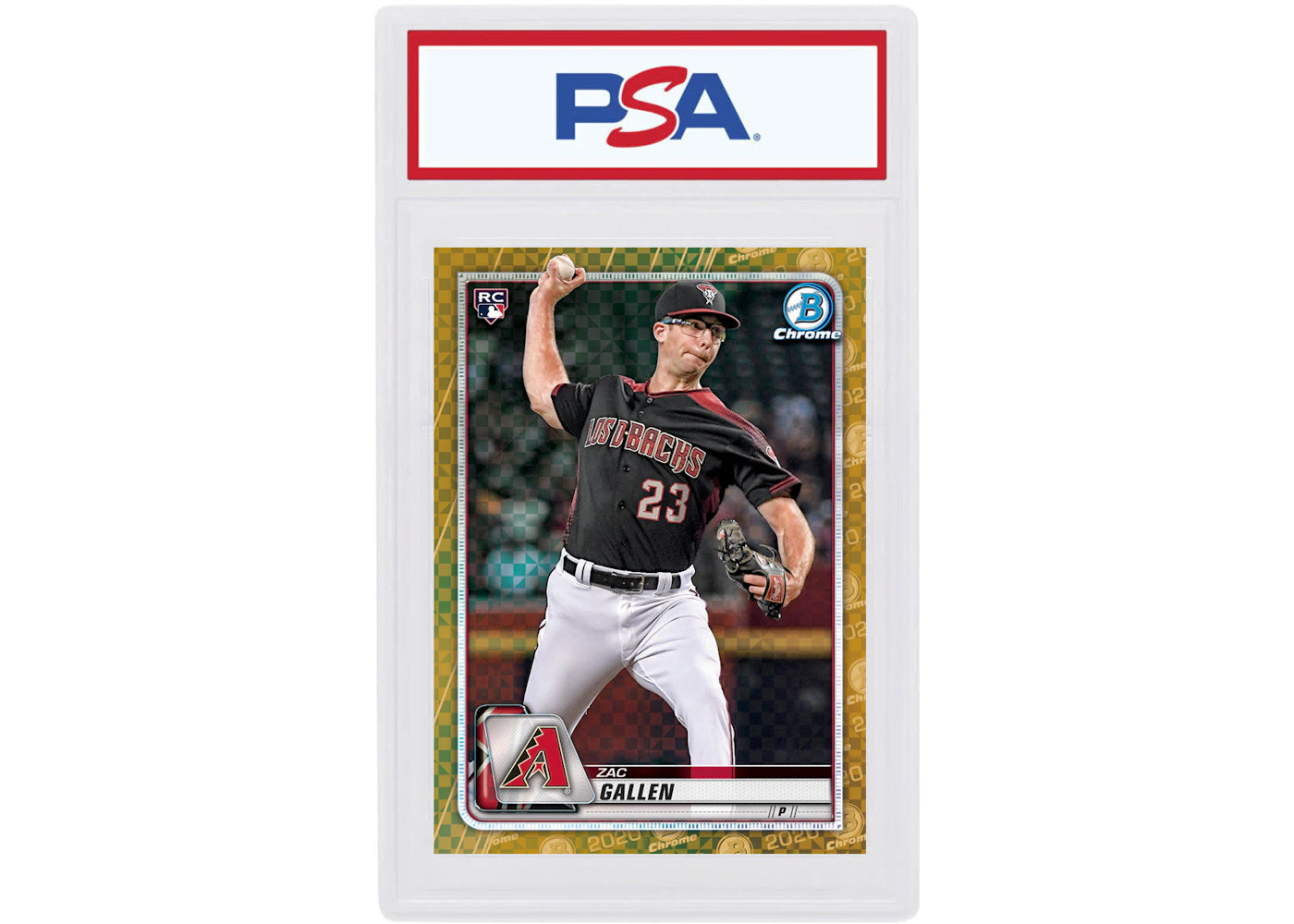 Zac Gallen 2020 Bowman Chrome X Rookie Gold X-Fractor /3 #81