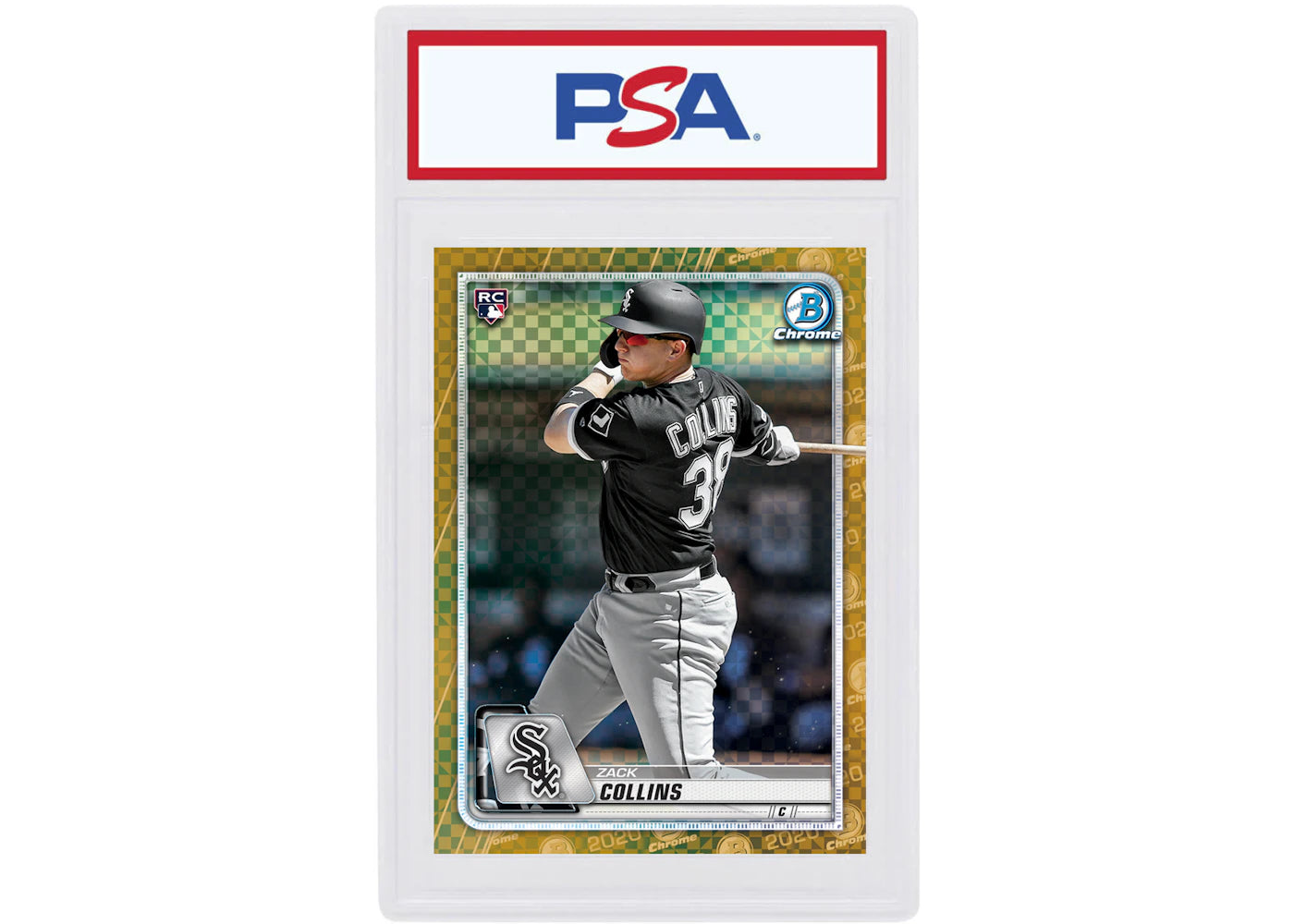 Zack Collins 2020 Bowman Chrome X Rookie Gold X-Fractor /3 #9 (PSA or BGS Graded)